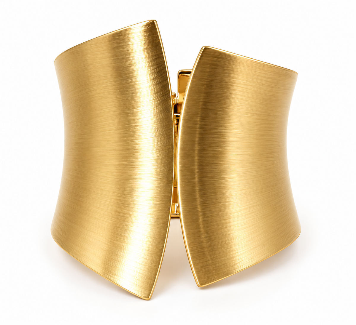 Golden Statement Cuff – Satin Gold