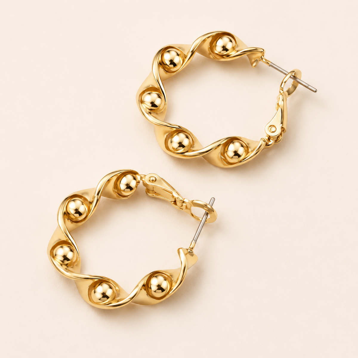 Golden Bubble  Hoops